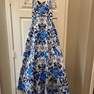Long strapless ballgown (worn once)